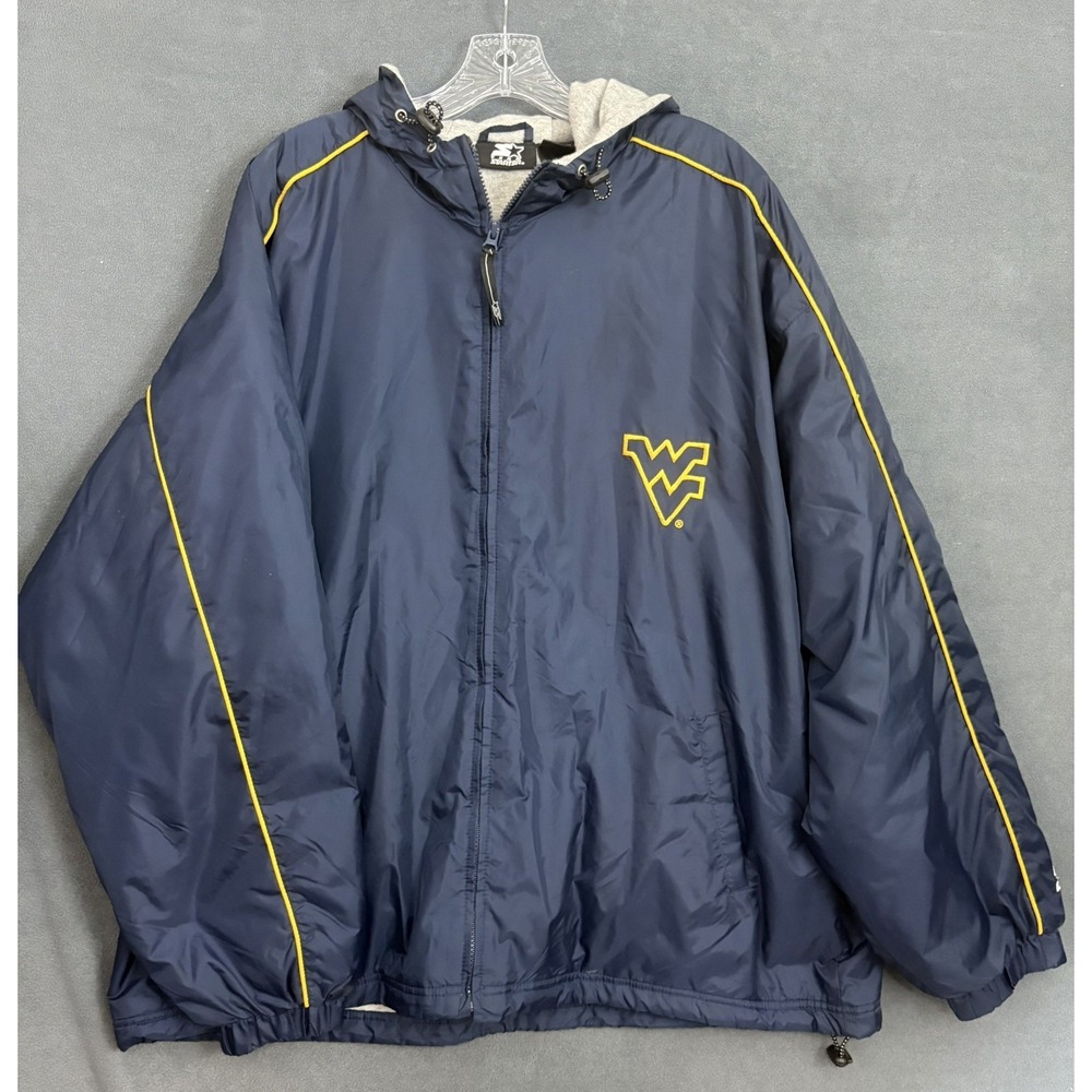 Vintage 90s Team Starter West Virginia Mountaineers Jacket Mens XL Fleece Lined